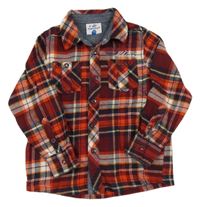 Červeno-tmavomodro-bílá kostkovaná košile s nápisem Topolino