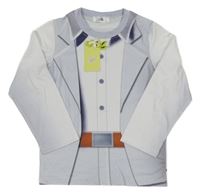 Nové - Bílé triko s potiskem saka 