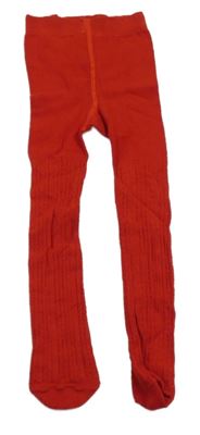 Červené žebrované punčocháče Primark