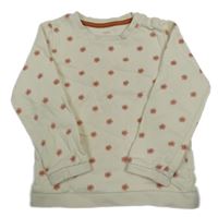 Béžovo-růžová květovaná mikina C&A