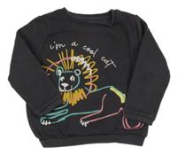 Antracitová mikina s lvíčkem F&F