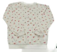 Bílá květovaná mikina F&F