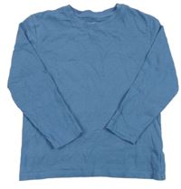 Modré žebrované triko Primark