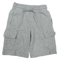 Šedé teplákové cargo kraťasy H&M