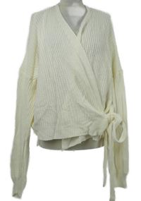 Dámský smetanový zavinovací svetr 