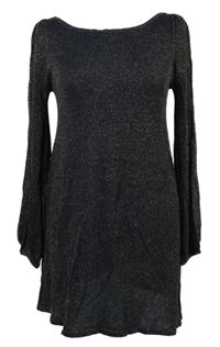 Dámská tmavomodrá třpytivá úpletová tunika Topshop 