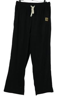 Dámské černé manšestrové volné kalhoty