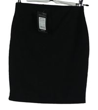 Nové - Dámská černá strukturovaná pouzdrová sukně New Look 