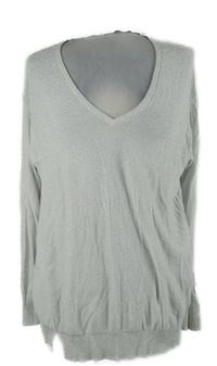 Dámský šedý třpytivý lehký svetr se chokerem Next 