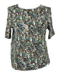 Dámská zeleno-tmavomodro-červená vzorovaná halenka Only 