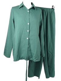 2set - Dámská tmavozelená halenka + kalhoty