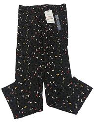 Antracitrové legíny s leopardím vzorem M&S