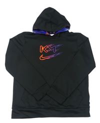 Černá sportovní funčkní mikina s logem a kapucí Nike