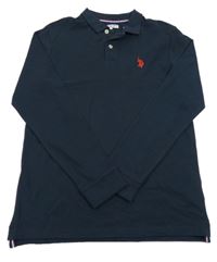 Tmavomodré polo triko s logem U.S.A Polo assn