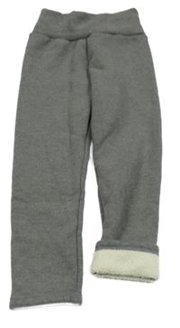 Šedé zateplené legíny 