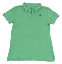 Pistáciové polo tričko s nášivkou 