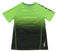 Zeleno-černé sportovní funkční tričko C&A
