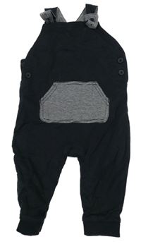 Černo-bílé laclové tepláky 