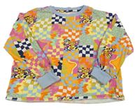 Barevná vzorovaná crop mikina Next