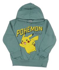 Modro-zelená mikina s Pikachu a kapucí C&A
