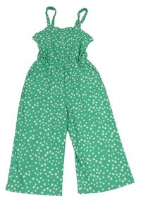 Zelený květovaný culottes overal Primark