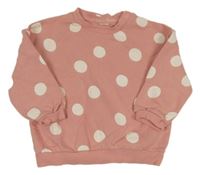 Růžová puntíkatá mikina H&M