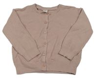 Pudrový propínací svetr H&M