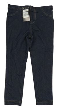 Nové - Tmavomodré legíny riflového vzhledu Primark