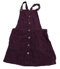 Fialové manšestrové laclové šaty George