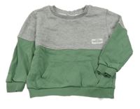 Zeleno-šedá mikina s nášivkou Name it