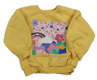 Žlutá mikina s obrázkem Matalan