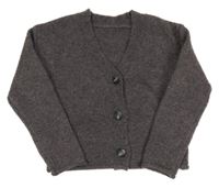 Tmavošedý propínací svetr Dunnes