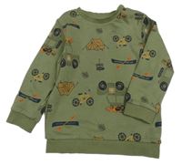 Khaki mikina s obrázky Matalan