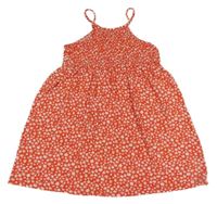 Červeno-bílé květované šaty Kiabi