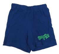 Tmavomodré bavlněné kraťasy s nápisem Impidimpi