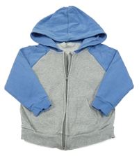 Světlemodro-šedá propínací mikina s kapucí H&M