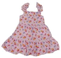 Světlerůžové šaty s motýly Primark