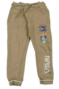 Hnědé teplé tepláky s raketami - NASA PEP&CO