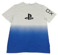 Bílo-modré ombré tričko s logem - PlayStation H&M