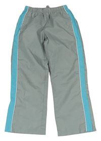 Šedo-tyrkysové šusťákové kalhoty Tom Tiner