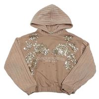 Starorůžová crop mikina s flitry River Island 