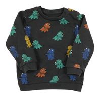 Šedá mikina s dinosaury zn. M&S