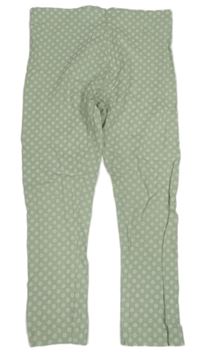 Světlezelené legíny s kytičkami zn. Lupilu