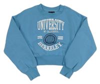 Modrá crop mikina s nápisem Gen2