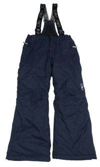 Tmavomodré šusťákové oteplovačky s kšandami CMP