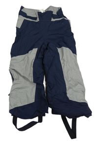 Tmavomodro-šedé funkční šusťákové oteplovačky Decathlon