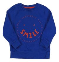 Kobaltově modrá mikina s nápisem George  