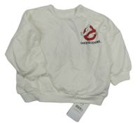 Nové - Bílá oversize mikina Krotitelé duchů George 