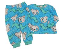 Tyrkysové plyšové pyžamo s Tomíkem George 