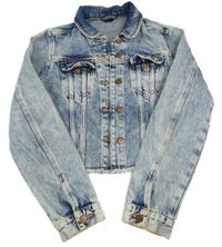 Světlemodrá riflová crop bunda M&Co.